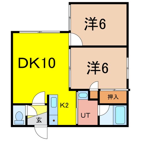 オーベルジュ１の物件間取画像